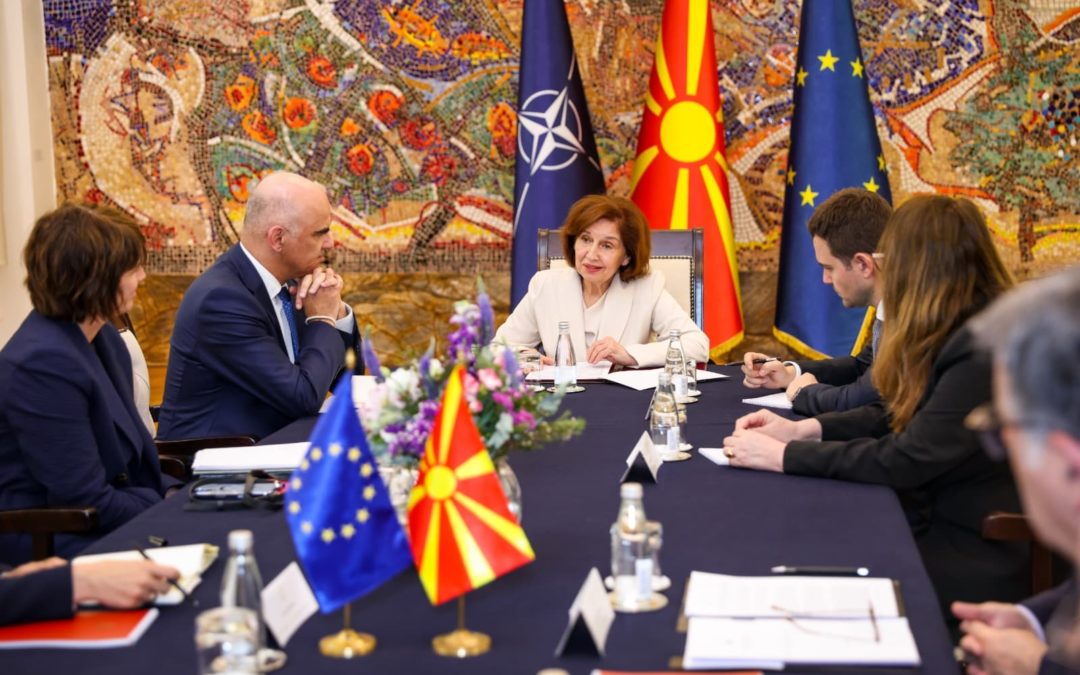 Siljanovska-Davkova meets with the Secretary General of the Council of Europe, Alain Berset