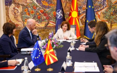 Siljanovska-Davkova meets with the Secretary General of the Council of Europe, Alain Berset