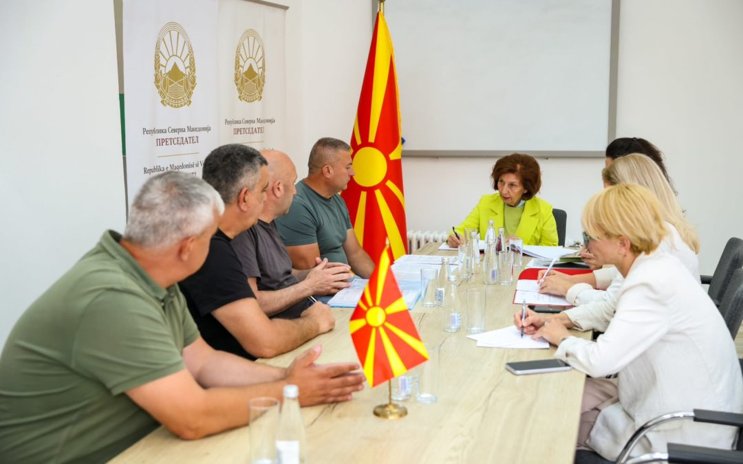 Средба на Сиљановска-Давкова со Здружението на воени ветерани и воени инвалиди „Братство 2001“