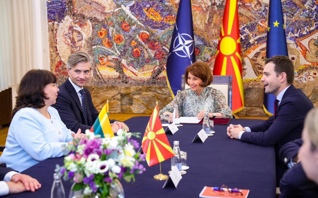 Сиљановска-Давкова го прими министерот за надворешни работи на Литванија, Кестутис Будрис