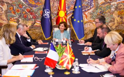 Средба на Сиљановска-Давкова со делегација на францускиот Сенат: Франција е важен пријател и партнер на македонскиот европски пат